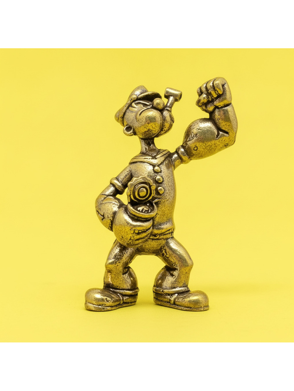 Brass Figurine of Popeye the Sailor Man Character